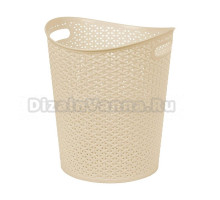 Корзина для белья Spin&Clean Soul 249497 12 л, напольная, бежевая, круглая, пластик