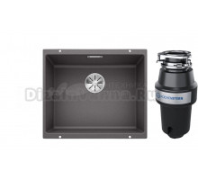 Комплект Мойка Blanco Subline 500-U, темная скала + Измельчитель KUCHENSTERN Muhle
