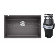 Комплект Мойка Blanco Subline 700-U, темная скала + Измельчитель KUCHENSTERN Muhle