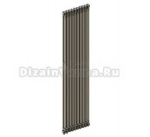 Радиатор стальной трубчатый TUBOG Classic 2180 вертикальный, 2 трубы, 10 секций, дизайнерский, боковое проходное подключение, технолак