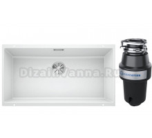 Комплект Мойка Blanco Subline 800-U, белая + Измельчитель KUCHENSTERN Muhle