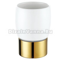 Стакан для зубных щеток AZARIO Elvia AZ-126AG белый, керамический