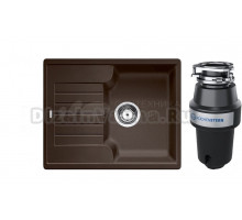 Комплект Мойка Blanco Zia 40 S кофе + Измельчитель KUCHENSTERN Muhle 350MU35