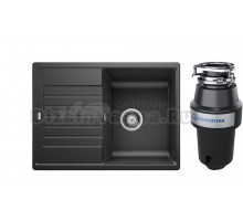 Комплект Мойка Blanco Zia 45 S Compact 524721 антрацит + Измельчитель KUCHENSTERN Muhle 350MU35