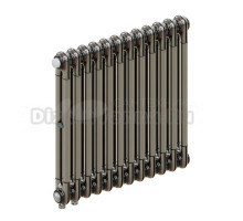 Радиатор стальной трубчатый TUBOG Classic Ventil 2057 DV1 2 трубы, 12 секций, нижнее универсальное подключение, технолак