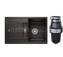 Комплект Мойка Blanco Zia 45S 526013, черная + Измельчитель KUCHENSTERN Muhle