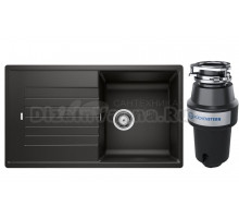 Комплект Мойка Blanco Zia 5S 526016, черная + Измельчитель KUCHENSTERN Muhle