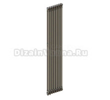 Радиатор стальной трубчатый TUBOG Classic Ventil 2180 DV1 вертикальный, 2 трубы, 8 секций, дизайнерский, нижнее универсальное подключение, технолак