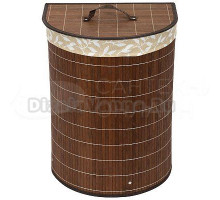 Корзина для белья Рыжий кот BLB-06-D 212026 47 л, напольная, бамбук, текстиль