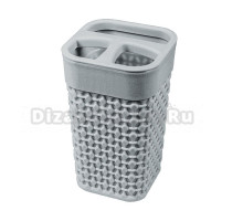 Стакан для зубных щеток Plast Team Oslo 225175 серый, пластиковый