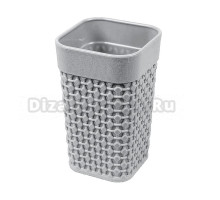 Стакан для зубных щеток Plast Team Oslo 225178 серый, пластиковый