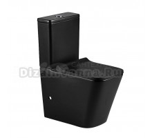 Унитаз-компакт напольный AZARIO Quadro AZ-2175-MB матовый черный
