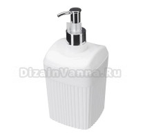 Дозатор для жидкого мыла Econova Velvet 273152 настольный, хром, белый