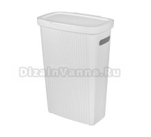 Корзина для белья Econova Velvet 229705 45 л, напольная, серая, прямоугольная, пластик