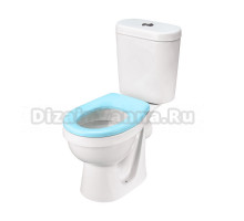 Детский унитаз-компакт Santek Алькор 1WH501846 белый, сиденье голубое