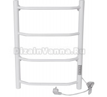 Полотенцесушитель электрический Tera Виктория 400х600 60x45 см, подключение справа, матовый белый RAL9016, лесенка, из стали