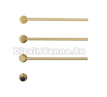 Полотенцесушитель электрический Wonzon & Woghand Hamburg WW-AL313-BG 50x45 см, скрытое подключение слева, брашированное золото, лесенка