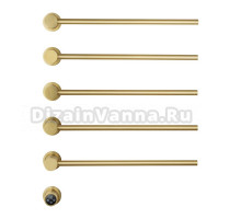 Полотенцесушитель электрический Wonzon & Woghand Hamburg WW-AL315-BG 65x45 см, скрытое подключение слева, брашированное золото, лесенка