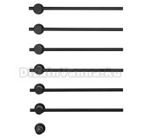 Полотенцесушитель электрический Wonzon & Woghand Baden WW-AL366-MB 80x55 см, скрытое подключение слева, матовый черный, лесенка