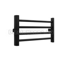 Полотенцесушитель электрический Fixsen Universal FX-7200B-2 30x50 см, подключение справа, матовый черный, лесенка, алюминиевый