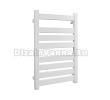 Полотенцесушитель электрический Fixsen Hi-Tech FX-7500W 80x50 см, подключение справа, матовый белый, лесенка, алюминиевый