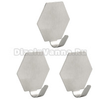 Крючок Рыжий кот Шестиугольник сталь, 3 шт