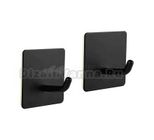 Крючок Рыжий кот Квадрат черный, 2 шт