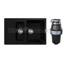 Комплект Мойка Lava D2.LAV + Измельчитель KUCHENSTERN Muhle