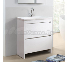 Тумба с раковиной Belux Мадрид 70 напольная, белая глянцевая