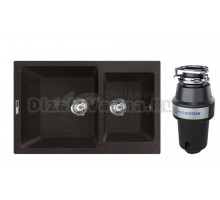 Комплект Мойка Lava D3.LAV + Измельчитель KUCHENSTERN Muhle