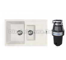 Комплект Мойка Lava D4.LAT, latte + Измельчитель KUCHENSTERN Muhle