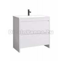 Тумба с раковиной Belux Мадрид 90 напольная, белая глянцевая