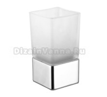 Стакан для зубных щеток AZARIO Rina AZ-130B хром, стеклянный