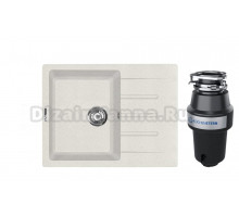 Комплект Мойка Lava L1.LAT, latte + Измельчитель KUCHENSTERN Muhle