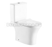 Унитаз-компакт напольный AZARIO Fretta Round AZ-1038A глянцевый белый