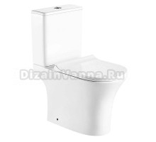 Унитаз-компакт напольный AZARIO Fretta Round N AZ-7121 глянцевый белый