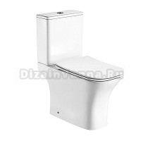 Унитаз-компакт напольный AZARIO Fretta Square AZ-5121 глянцевый белый