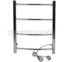 Полотенцесушитель электрический Tera Ребро 400х600 60x45 см, подключение справа, полированный хром, лесенка