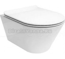 Унитаз подвесной KERAMA MARAZZI Plaza Modern PLMR.wc.02 с крышкой KMDP.seat.00\\WHT