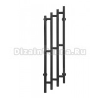 Полотенцесушитель электрический Tera Гротекс 240х1120 110x25 см, матовый черный RAL9005, I-образный, из стали