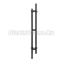 Полотенцесушитель электрический Tera Гротекс 80х1100 110x10 см, матовый черный RAL9005, I-образный, из стали