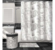 Штора для ванной Valiant Expedition Vintage, 180x180 см
