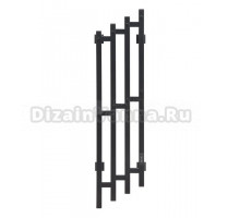 Полотенцесушитель электрический Tera Гротекс квадро 240х1120 110x25 см, черный матовый муар, I-образный, из стали