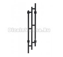 Полотенцесушитель электрический Tera Гротекс квадро 160х1160 115x20 см, черный матовый муар, I-образный, из стали