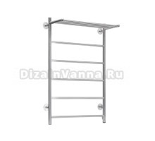 Полотенцесушитель электрический Tera Классика 500х800 80x50 см, подключение справа, полированный хром, лесенка, с полкой