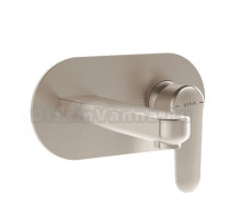 Смеситель для раковины VitrA Root Round A4272134EXP С ВНУТРЕННЕЙ ЧАСТЬЮ, брашированный никель