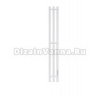 Полотенцесушитель электрический Tera Грация 150х1150 115x15 см, скрытое подключение, матовый белый RAL9016, I-образный, из стали, диммер