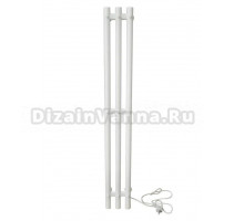 Полотенцесушитель электрический Tera Грация 150х1150 115x15 см, матовый белый RAL9016, I-образный, из стали