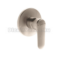 Встраиваемый смеситель для душа и ванны VitrA Root Round A4272834EXP С ВНУТРЕННЕЙ ЧАСТЬЮ, брашированный никель