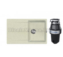 Комплект Мойка Lava L4.VNL, vanilla + Измельчитель KUCHENSTERN Muhle